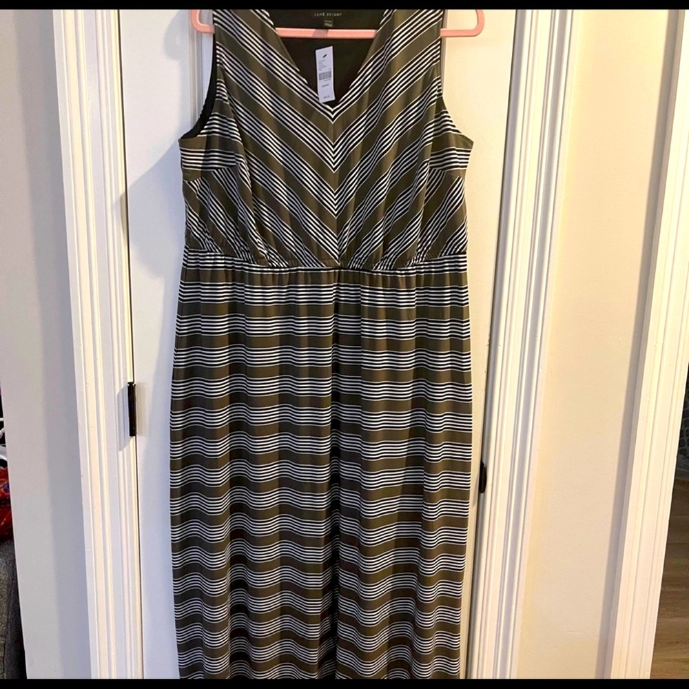 Lane Bryant Striped Maxi Dress